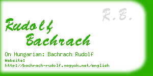 rudolf bachrach business card